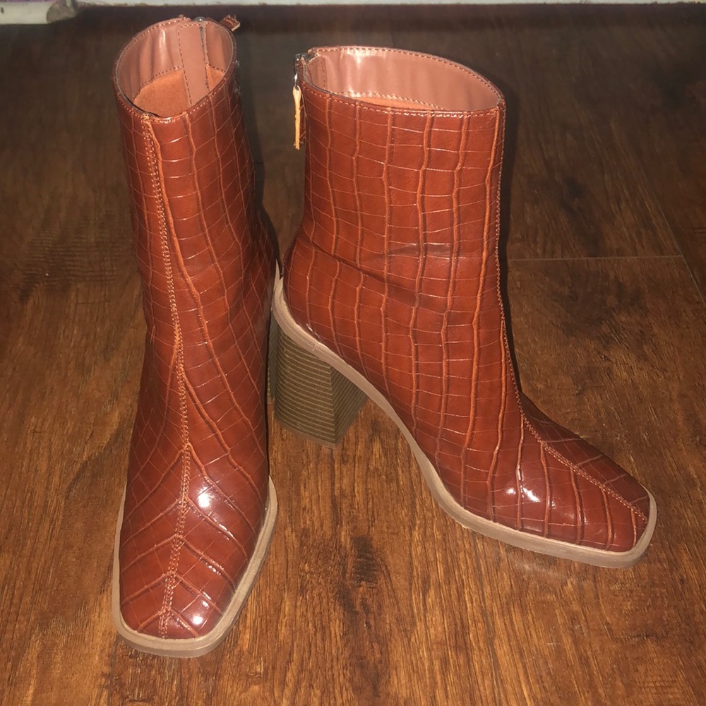 Faux Reptile Boots